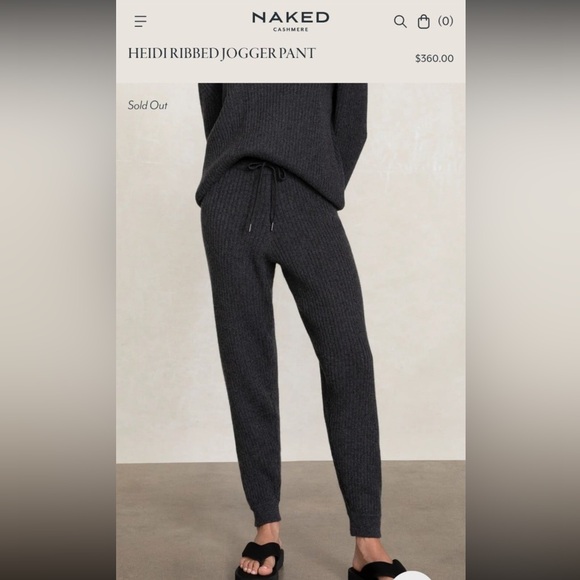 Nakedcashmere HEIDI RIBBED JOGGER PANTS size S